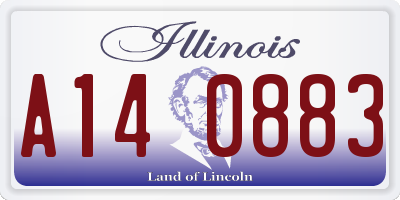 IL license plate A140883