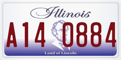 IL license plate A140884