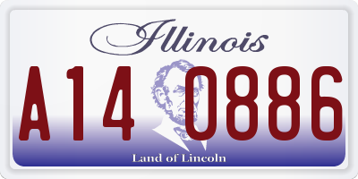 IL license plate A140886