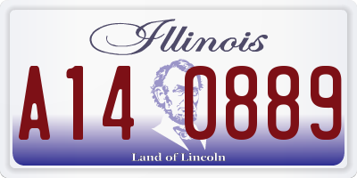 IL license plate A140889