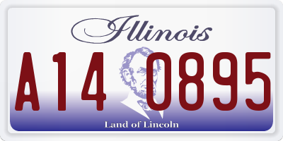 IL license plate A140895
