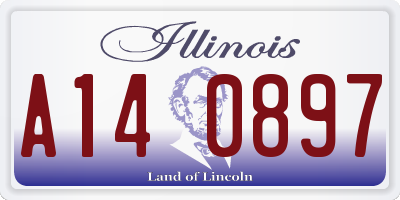 IL license plate A140897
