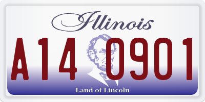 IL license plate A140901