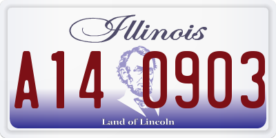 IL license plate A140903