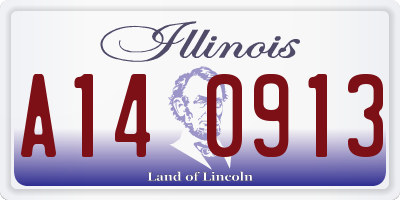 IL license plate A140913