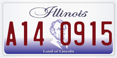 IL license plate A140915