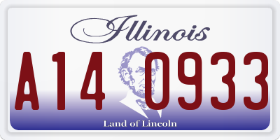IL license plate A140933
