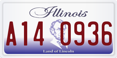 IL license plate A140936