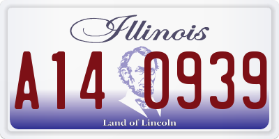 IL license plate A140939