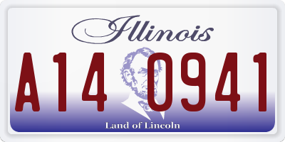IL license plate A140941