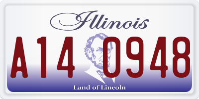 IL license plate A140948