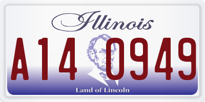IL license plate A140949