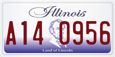 IL license plate A140956