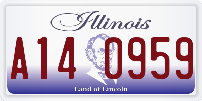 IL license plate A140959