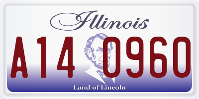 IL license plate A140960