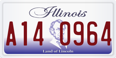IL license plate A140964