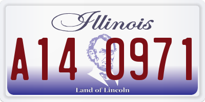 IL license plate A140971