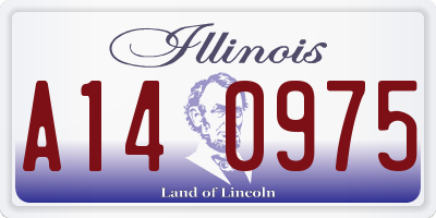 IL license plate A140975