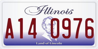 IL license plate A140976