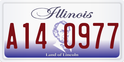IL license plate A140977