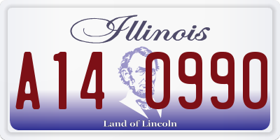 IL license plate A140990