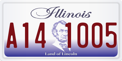 IL license plate A141005