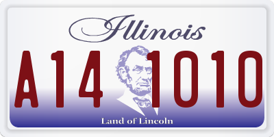 IL license plate A141010