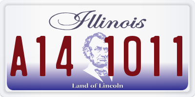 IL license plate A141011