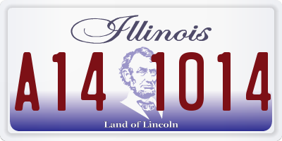 IL license plate A141014