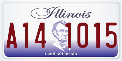 IL license plate A141015