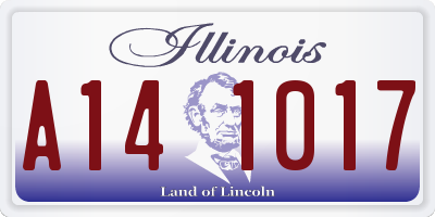 IL license plate A141017