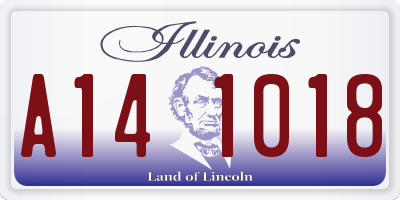 IL license plate A141018