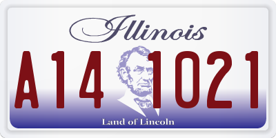 IL license plate A141021