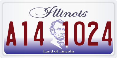 IL license plate A141024