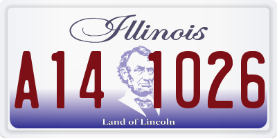 IL license plate A141026