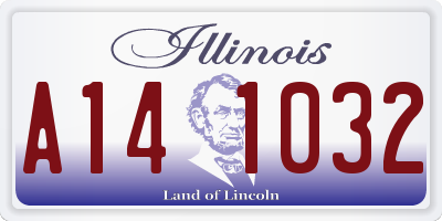 IL license plate A141032