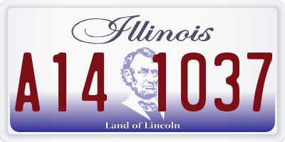 IL license plate A141037