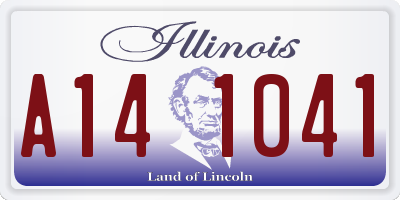 IL license plate A141041