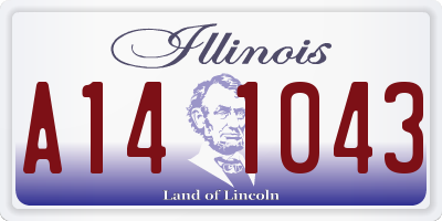 IL license plate A141043