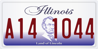 IL license plate A141044