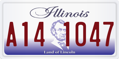 IL license plate A141047