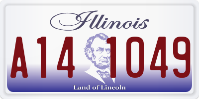 IL license plate A141049