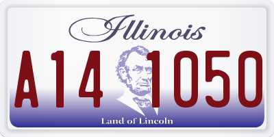 IL license plate A141050