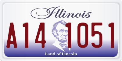 IL license plate A141051