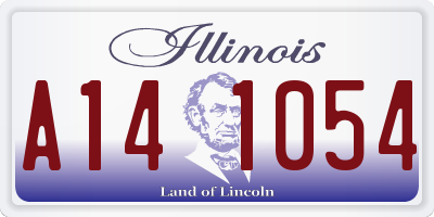 IL license plate A141054