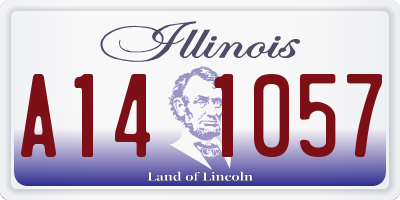 IL license plate A141057