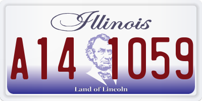 IL license plate A141059