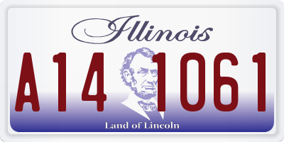 IL license plate A141061