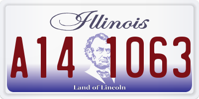 IL license plate A141063