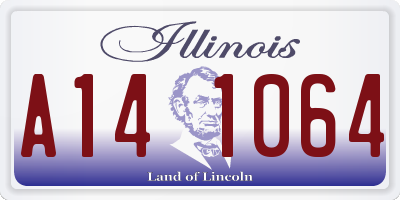 IL license plate A141064